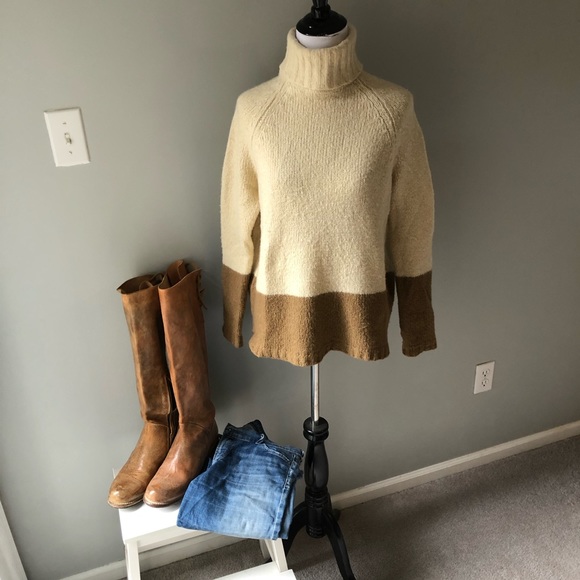 Vince Sweaters - Vince Color-Block Wool Cashmere Blend Sweater SZ M